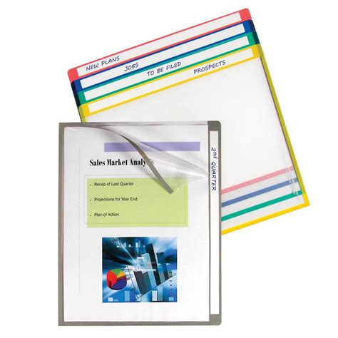 C Line Recycled Project Folders 85 X 11 Inch Clear Reduced Glare