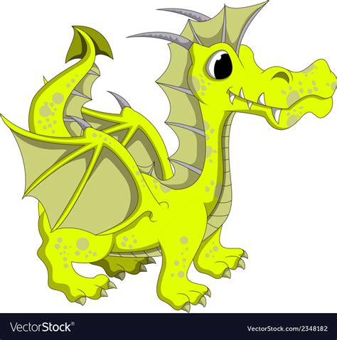 Yellow Dragon Cartoon Royalty Free Vector Image