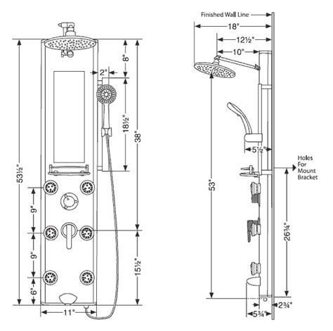 Full bath center bathrooms length. Image result for standard mounting height for shower head ...