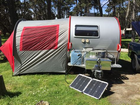 Tb Outback Trailer Equipped With Zamp Solar Panel And Pahaque Tent