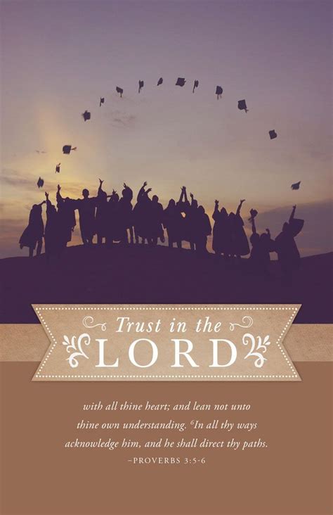 Church Bulletin 11 Graduation Trust In The Lord Pack Of 100