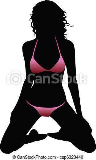 Vector Clipart Of Bikini Woman Silhouette Csp Search Clip Art My Xxx Hot Girl