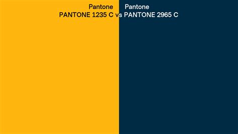 Pantone 1235 C Vs Pantone 2965 C Side By Side Comparison