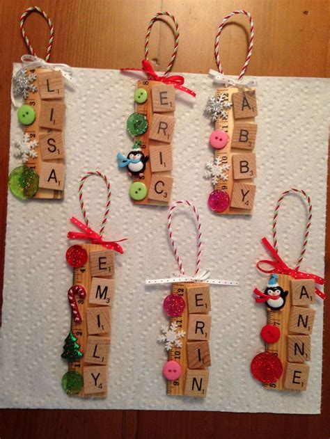 Scrabble Ruler Ornament Christmas Crafts Christmas Ornaments