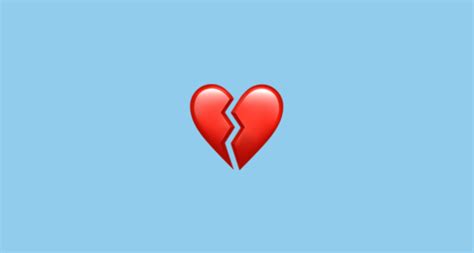 Sa catégorie est émotions, états et sentiments. 💔 Broken Heart Emoji