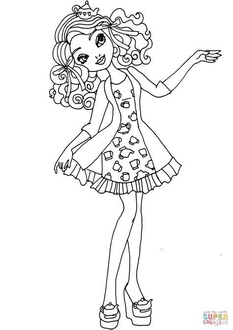 Ever After High Coloring Pages Madeline Hatter at GetDrawings Free