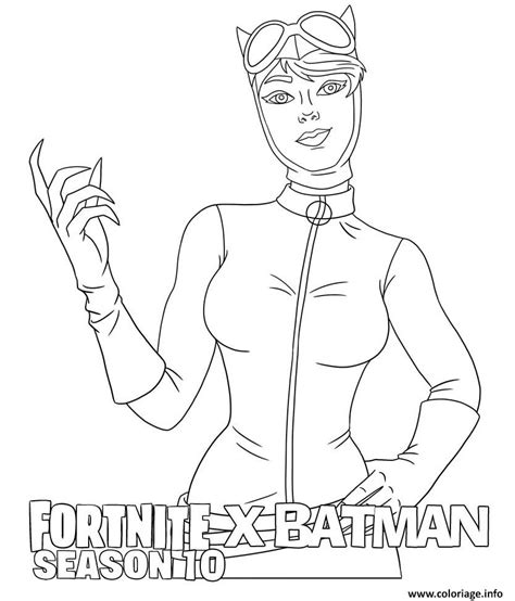 Coloriage Catwoman Fortnite Batman Season 10