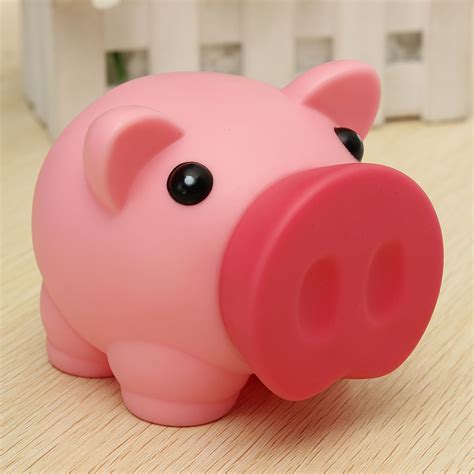Breakageproof Cute Plastic Animal Piggy Bank Saving Cash Coin Money Box