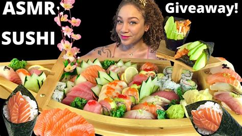 Asmr Sushi Boat Salmon Mukbang Salmon Belly Sushi Cone Raw Tuna SexiezPix Web Porn