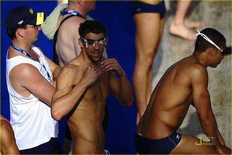 Michael Phelps Shirtless Winning Start At Worlds Photo