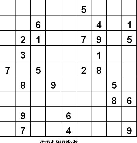 Sudoku vorlagen kostenlos downloaden und drucken. Sudoku Nr. 11 zum Ausdrucken