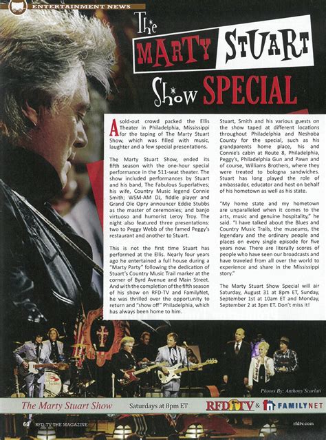The Marty Stuart Show Special RFD The Magazine Sept Oct 2013