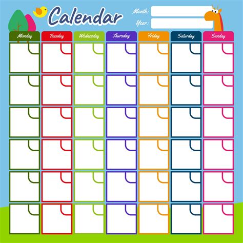 Fillable Printable Calendar