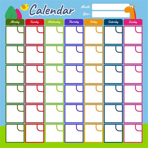 5 Best Images Of Free Fill In Blank Calendar Printables Free Blank