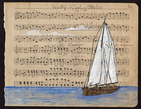 Rippling Waters A Waltz Original Painting On Antique Etsy Sheet