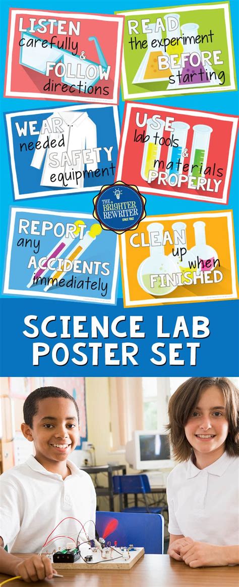 Science Lab Rules Poster Set For Upper Elementary Plants Science