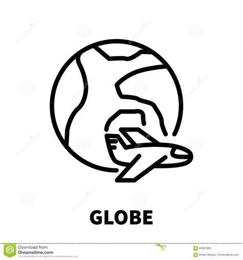 Free globe card vector download in ai, svg, eps and cdr. Globe Card Icon Or Logo In Modern Line Style. Stock Vector - Illustration of continent ...