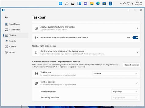 Align The Windows 11 Taskbar To The Top With Stardocks Start11