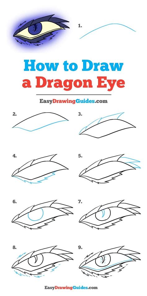 How To Draw A Dragon Eye Really Easy Drawing Tutorial Drawing