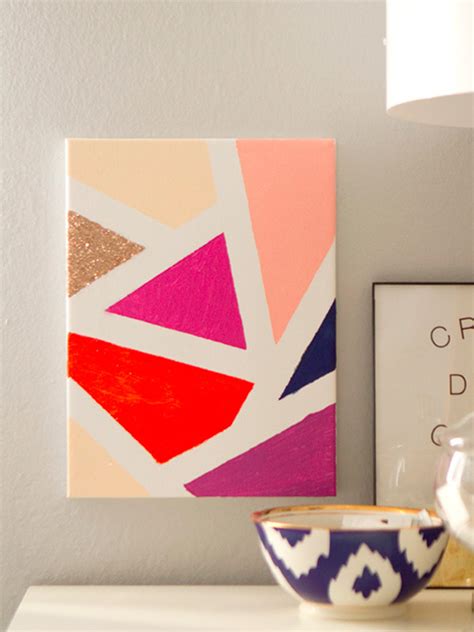 Find images of canvas painting. 10 Easy Glitter Wall Art DIYs