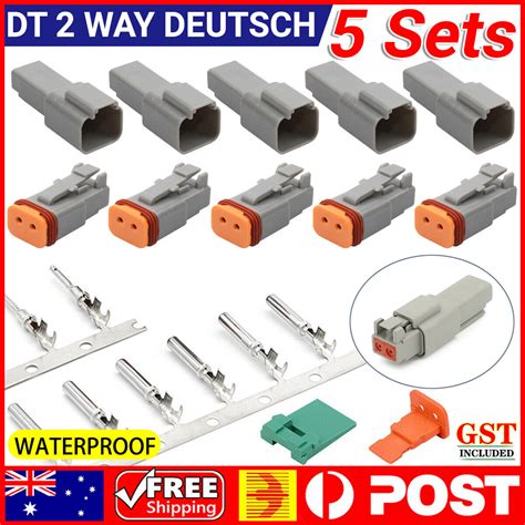 Pack Waterproof For Deutsch Dt Way Pin Male Female Electrical Connector Plug Ebay