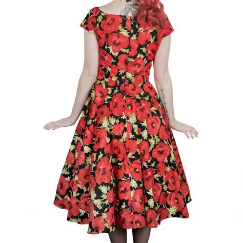 Miss Elinor Rosemary Red Poppy Dress Cybershop