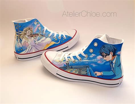 Anime Shoes Custom Manga Hand Painted Converse Music Lovers Etsy