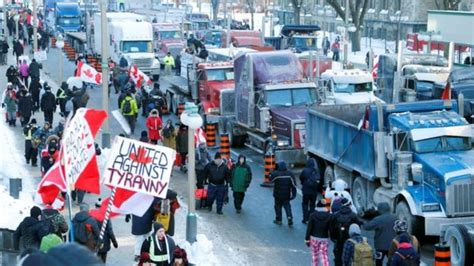 Freedom Convoy Truckers Cause Chaos In Ottawa After Second Day Of
