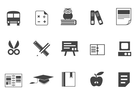 Education Icon Vector Pack Two 25628 Vector Art At Vecteezy