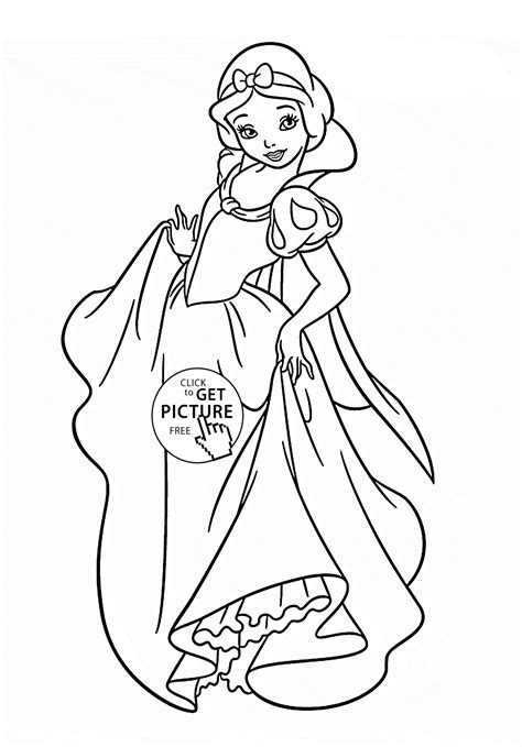 Check spelling or type a new query. Disney Princess Snow White coloring page for kids, disney ...
