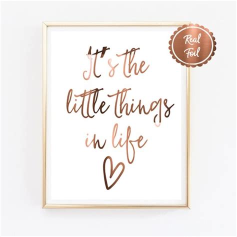 Copper Print Its The Little Things In Life Copper Etsy