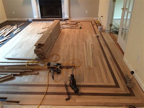Wood Floor Border Inlay Wood Floor Pattern Installing Hardwood