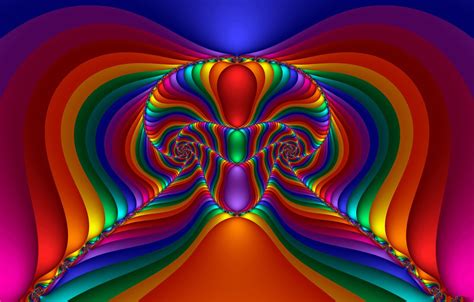 Wallpaper Fractals Rainbow Rainbow Computer Graphics Fractals The