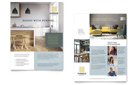 Interior Design Flyer And Ad Template Design