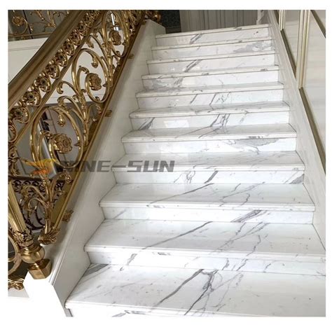 Marble Stair Treads And Risers Italy White Marble Step Designxiamen