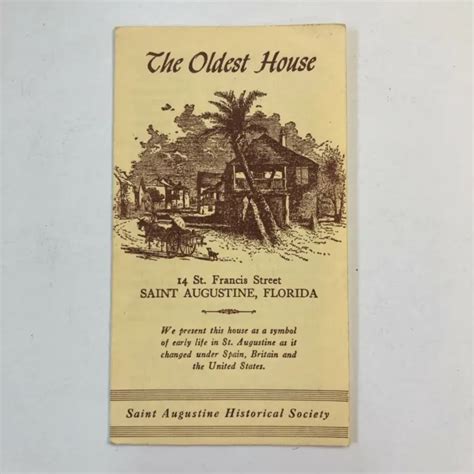1966 The Oldest House Saint Augustine Florida Historical Society