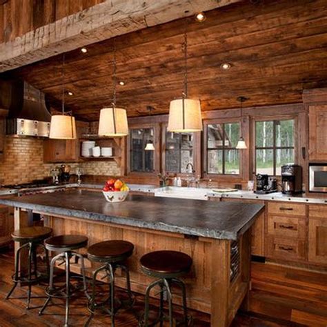 Log Cabin Interior Kitchen