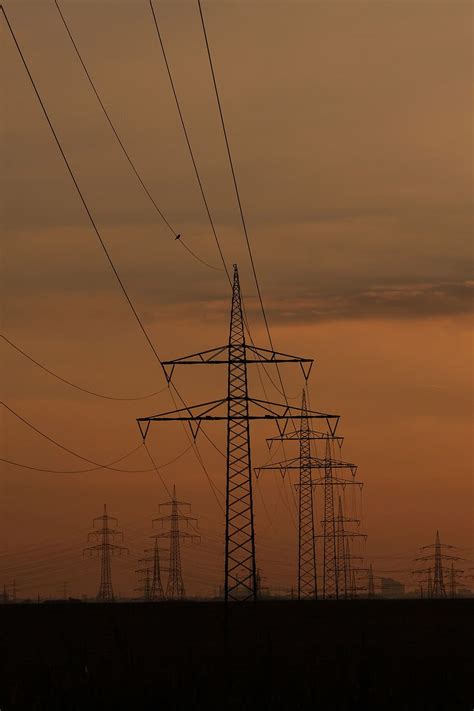 Hd Wallpaper Power Lines Pylons Power Poles Current Cable Power