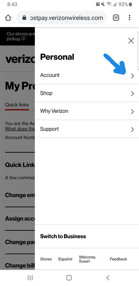 how to find about log in verizon business account