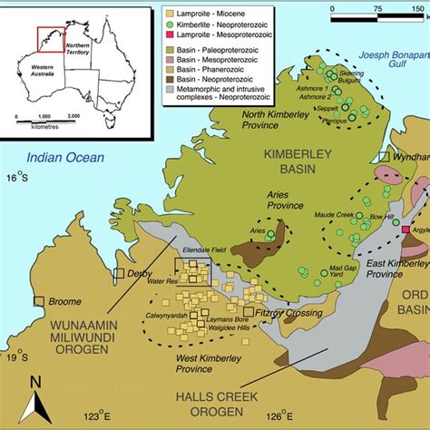 Simplified Geological Map Of The Kimberley Craton Of Western Australia