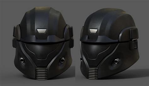 3d Model Helmet Scifi Futuristic Space Millitary Combat Cyborg Armor Vr