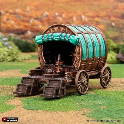 Dnd Potion Merchant Cart Alchemist Gypsy Wagon Tabletop Etsy