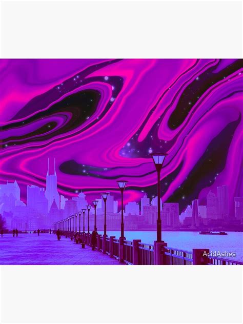 Purple City Lo Fi Aesthetic Poster For Sale By Acidashes Redbubble