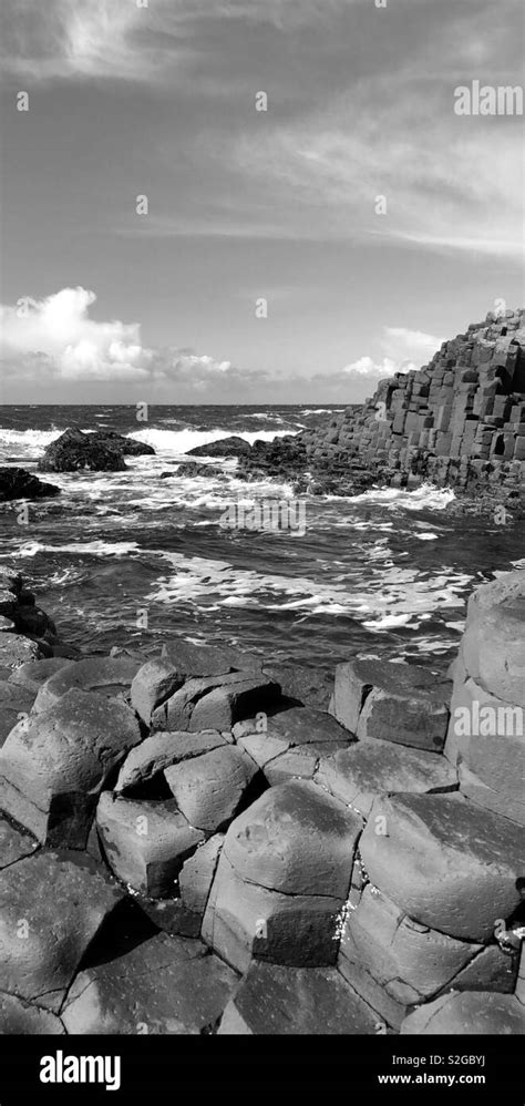 Giants Causeway Ireland Black And White Stock Photos And Images Alamy