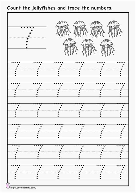 Number Tracing 1 10 Kindergarten Worksheets Free Printable Free