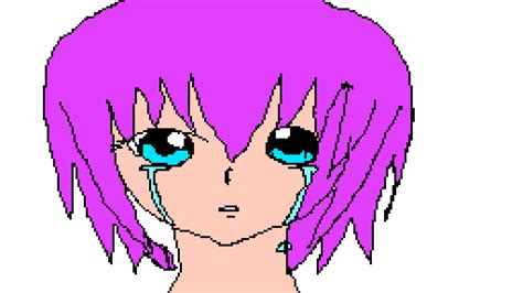 Editing Crying Anime Girl Free Online Pixel Art Drawing Tool Pixilart