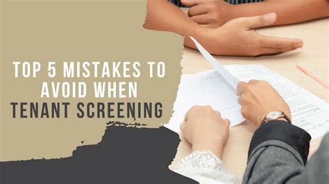 Top 5 Mistakes to Avoid When Tenant Screening in El Paso