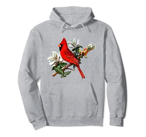 Cardinal Bird Pullover Hoodie Cardinal Perch On A Branch 4lvs