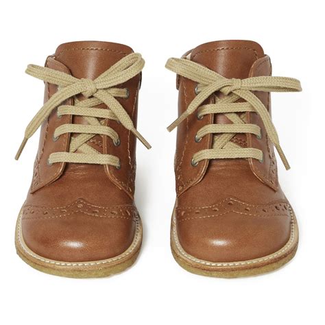 Bottines Lacets Camel Angulus Chaussure B B Enfant