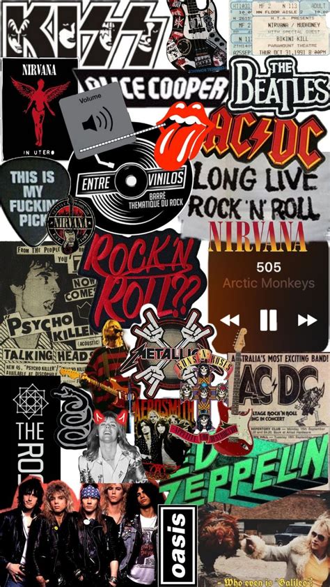Rock N Roll Retro Wallpaper Iphone Edgy Wallpaper Band Wallpapers